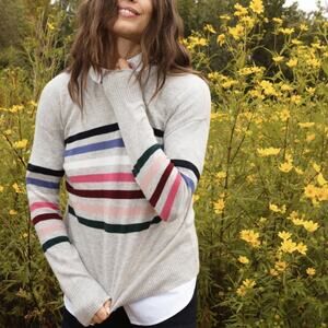 Summersalt Striped Coziest Cashmere Blend Sweater Size Large